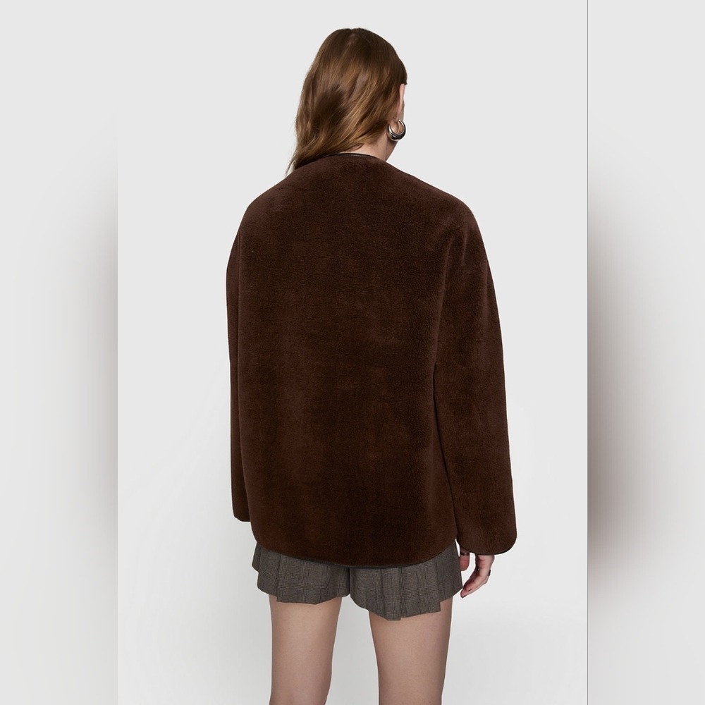 NWT Rebecca Minkoff Shearling Toggle Jacket Sz XL - Picture 3 of 7